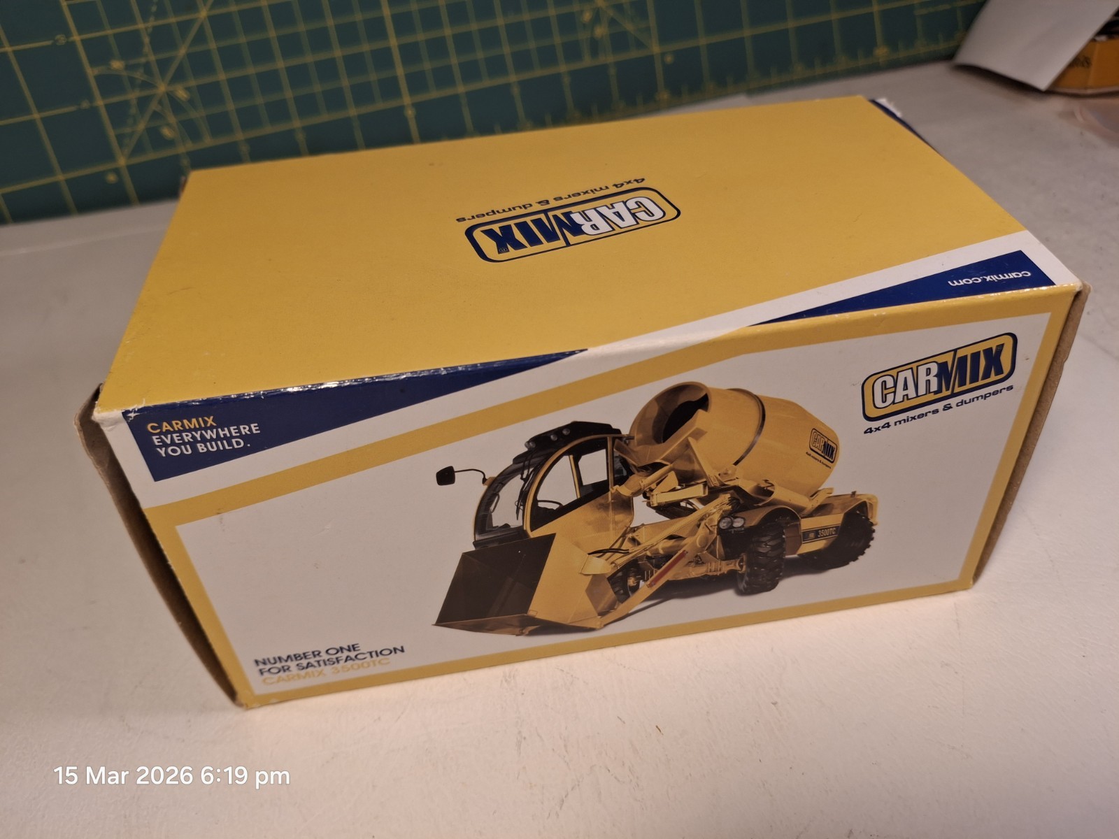 1/50 Scale Kranlab CARMIX 3500TC 4 X 4 smart mobile concrete plant mixer truck