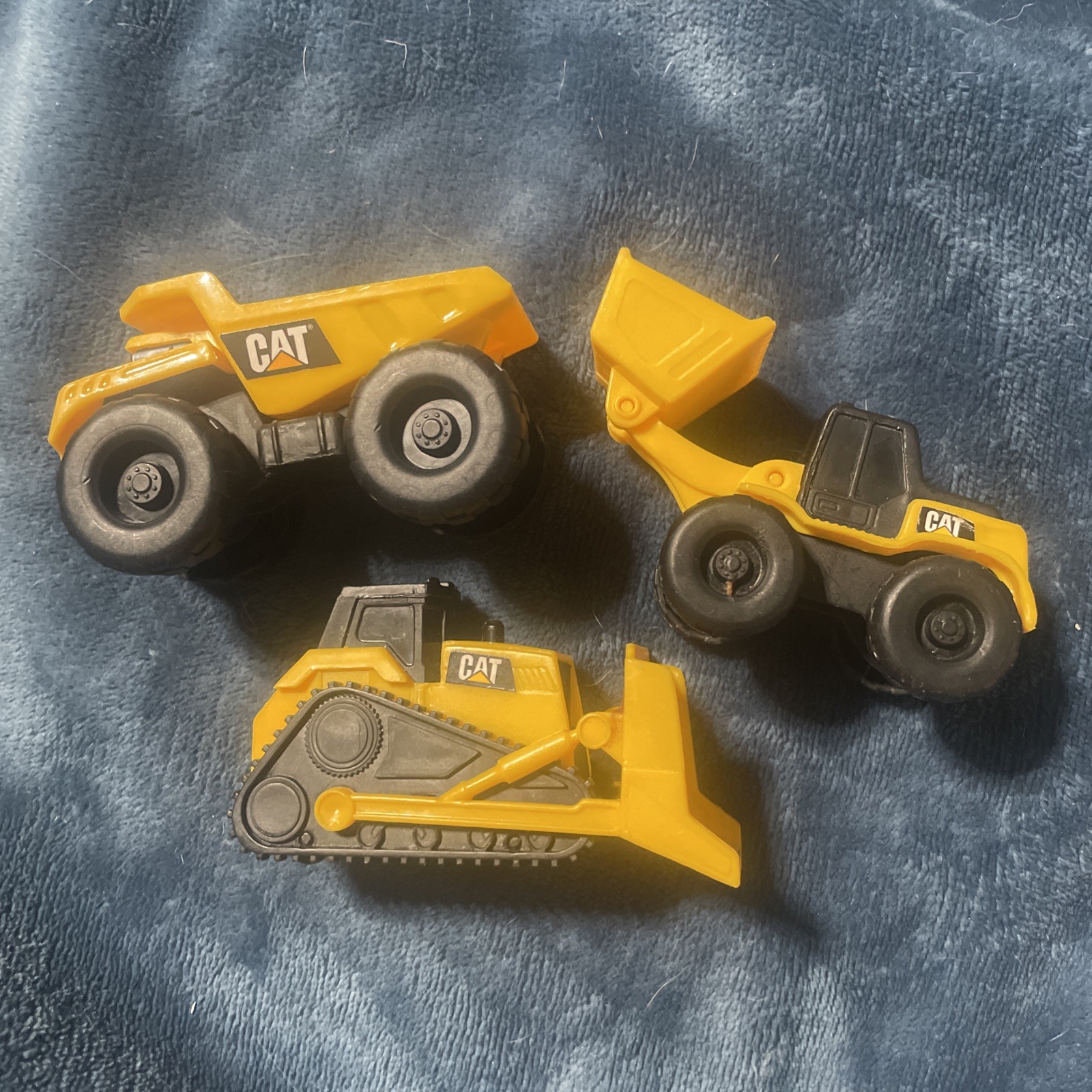 Mini CAT Dump Truck Excavator Loader Plastic Caterpillar 3 Toys Toy
