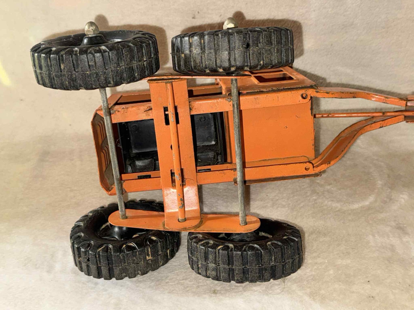 Vintage 1960’s Structo Orange Pressed Steel Road Grader Construction Toy-Repair