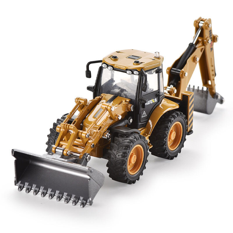 7.8 Inch Backhoe Excavator Front Loader Construction Vehicle Diecast Toy Trucks