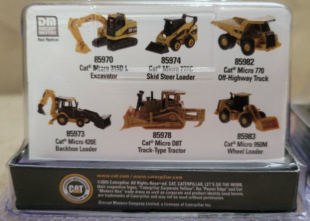 (2) Caterpillar CAT ~ Micro Construction ~ Micro Loader & Excavator ~ Diecast