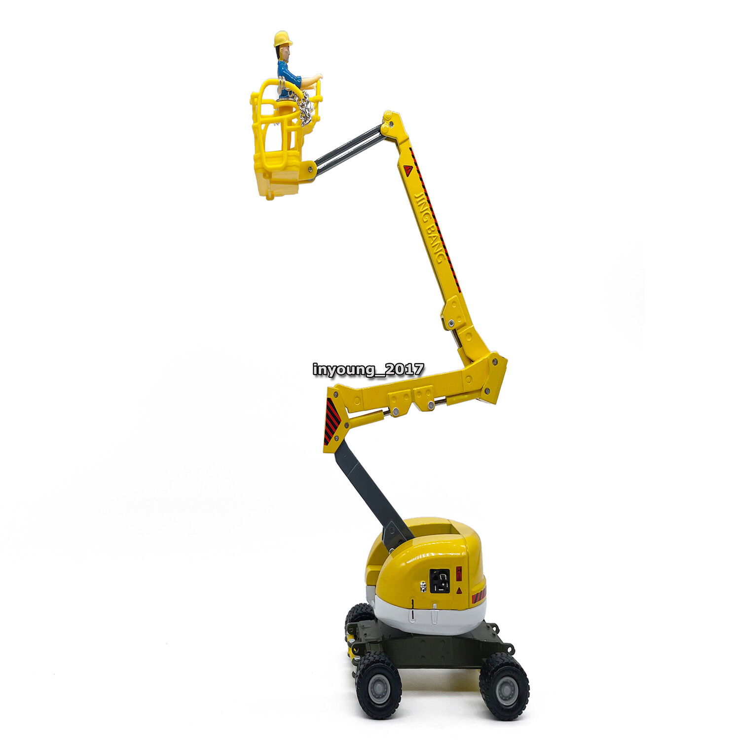 Aerial Work Platform Truck Toy Construction Vehicle Diecast Model Toys Yellow