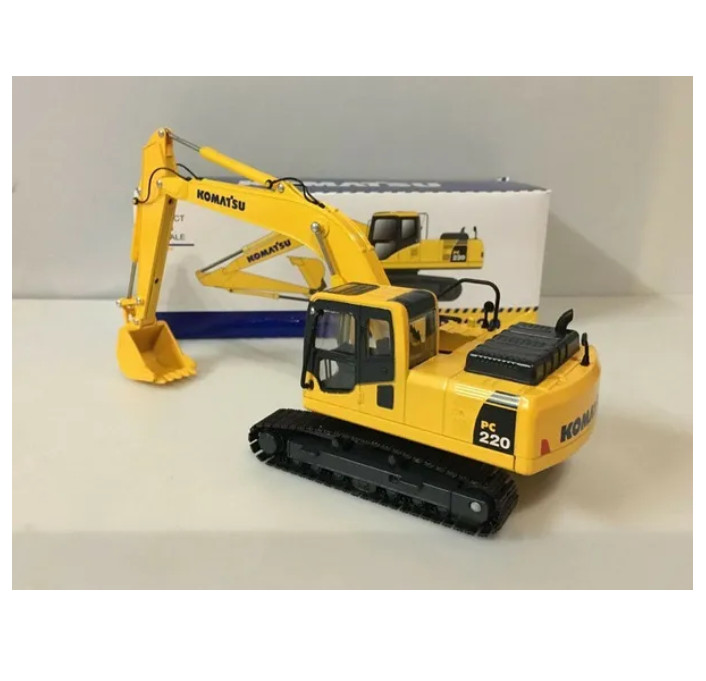 1/43 Komatsu PC220-8 Alloy Hydraulic Excavator Metal Tracks Engineering Vehicles
