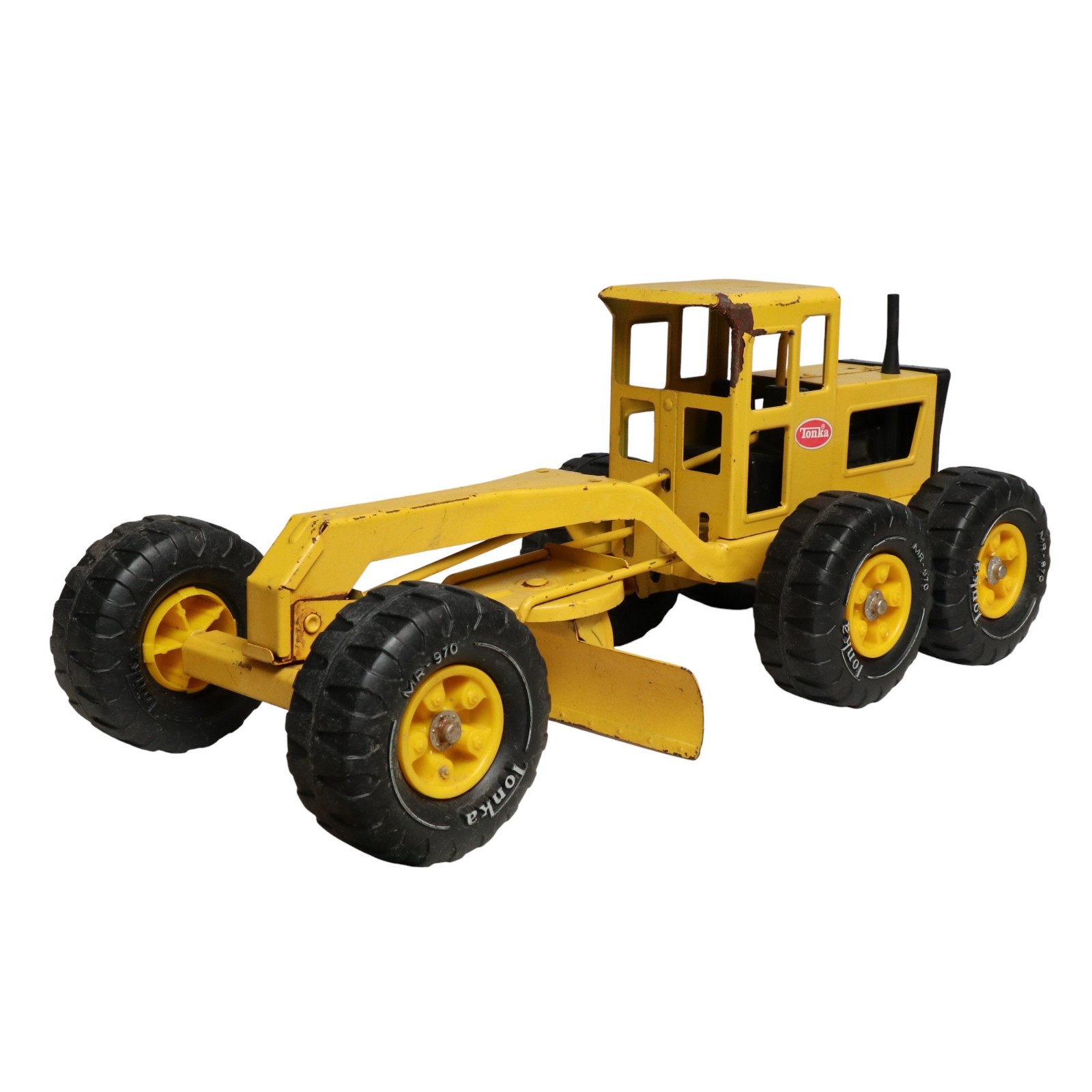 Vintage Yellow TONKA MR-970 ROAD GRADER Metal Construction Toy