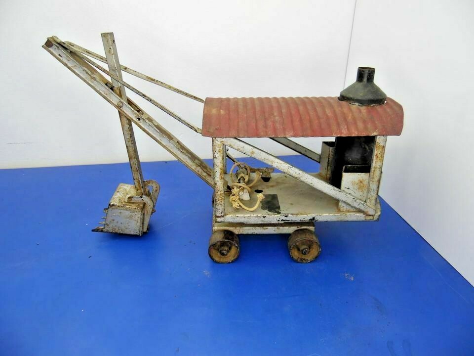 Antique Buddy L Steam Shovel Pressed Steel 1920’s Vintage Construction Toy Rare