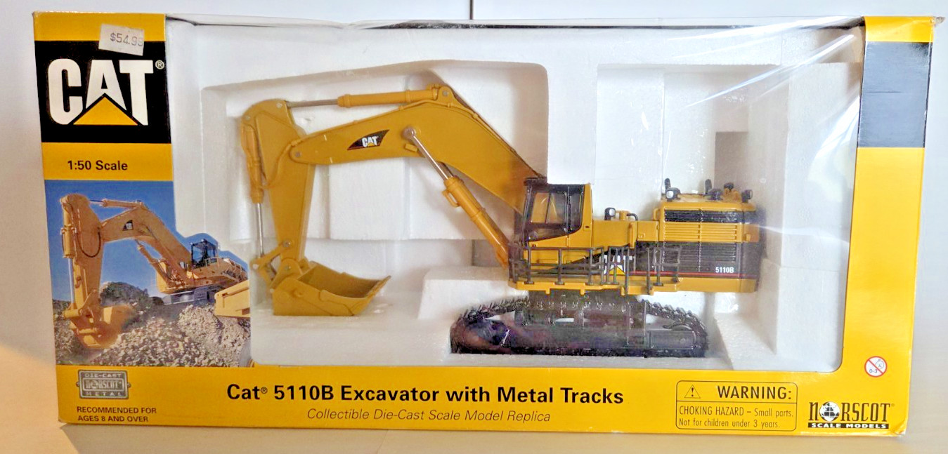 CAT 5110B EXCAVATOR WITH METAL TRACKS NORSCOT MODELS DIE-CAST 1/50 SCALE
