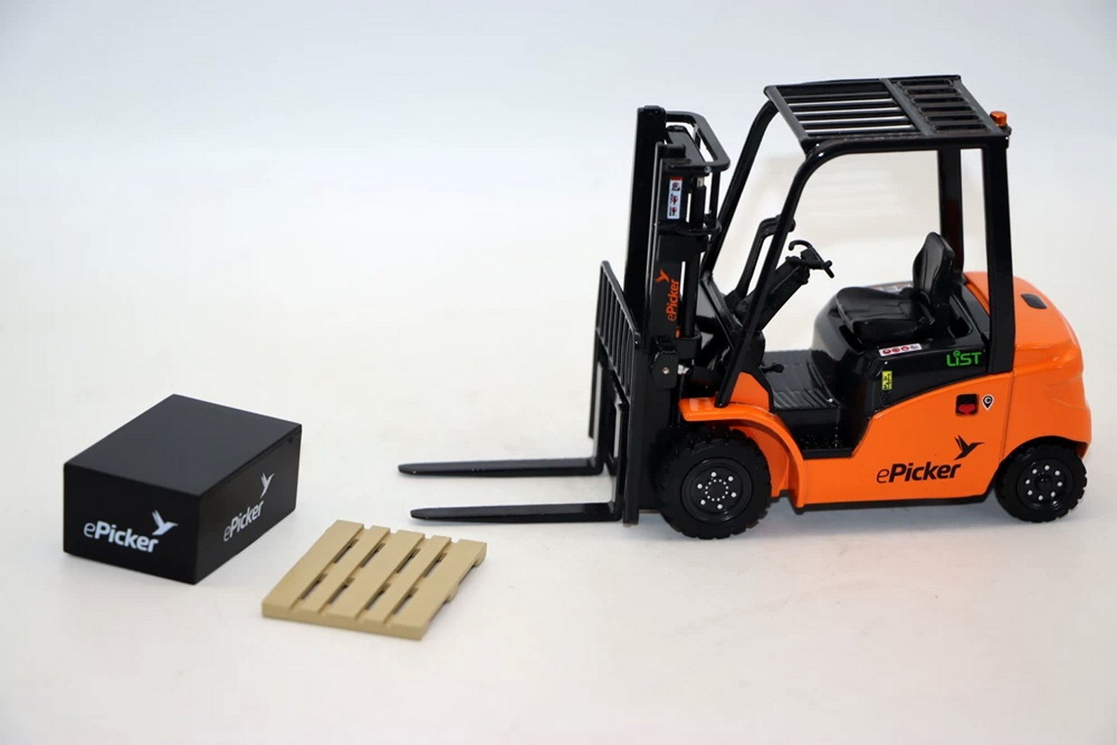 1/25 Scale ePicker Forklift Truck Orange Diecast Model Toy Without Color Box
