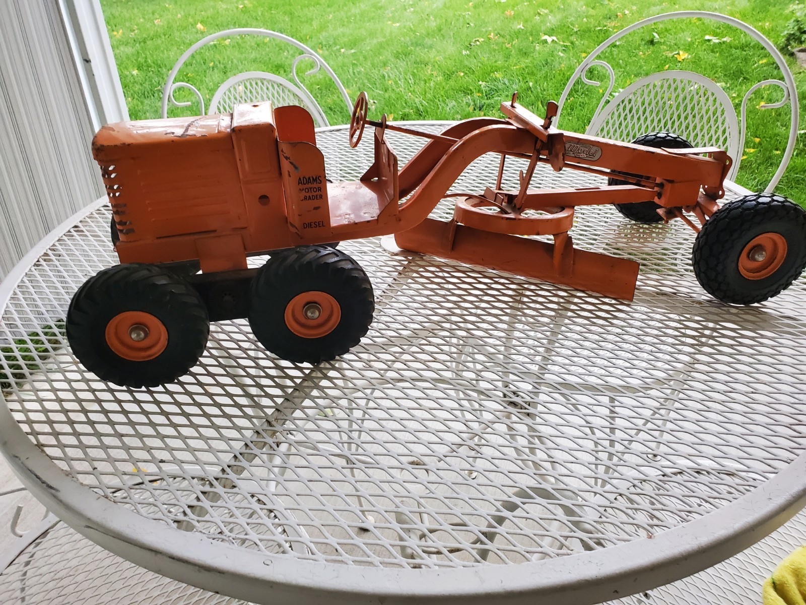 Doepke Model Toys Adams Road Grader Diesel Motor Steel 1950’s Vintage