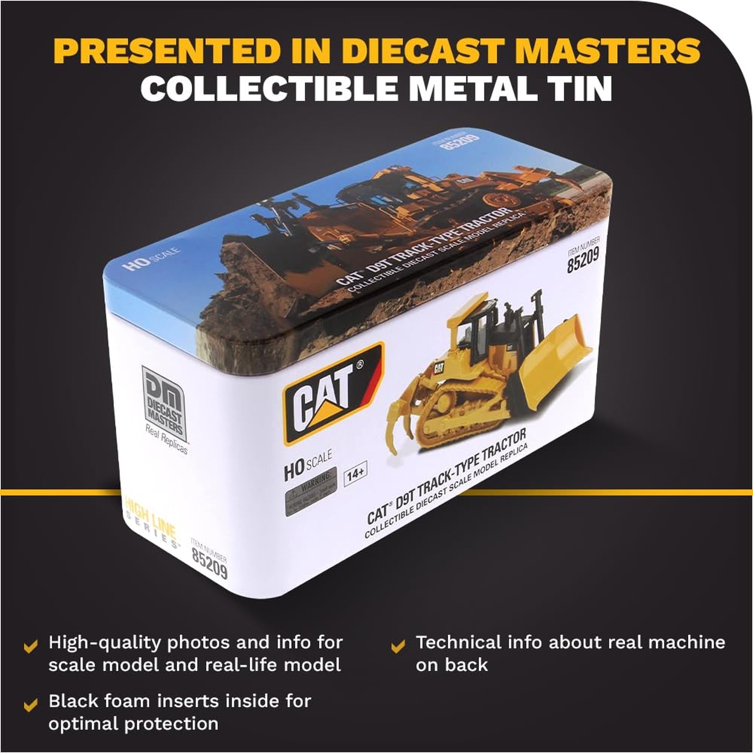 Diecast Masters 1/87 Caterpillar D9T Track-Type Tractor – High Line Series