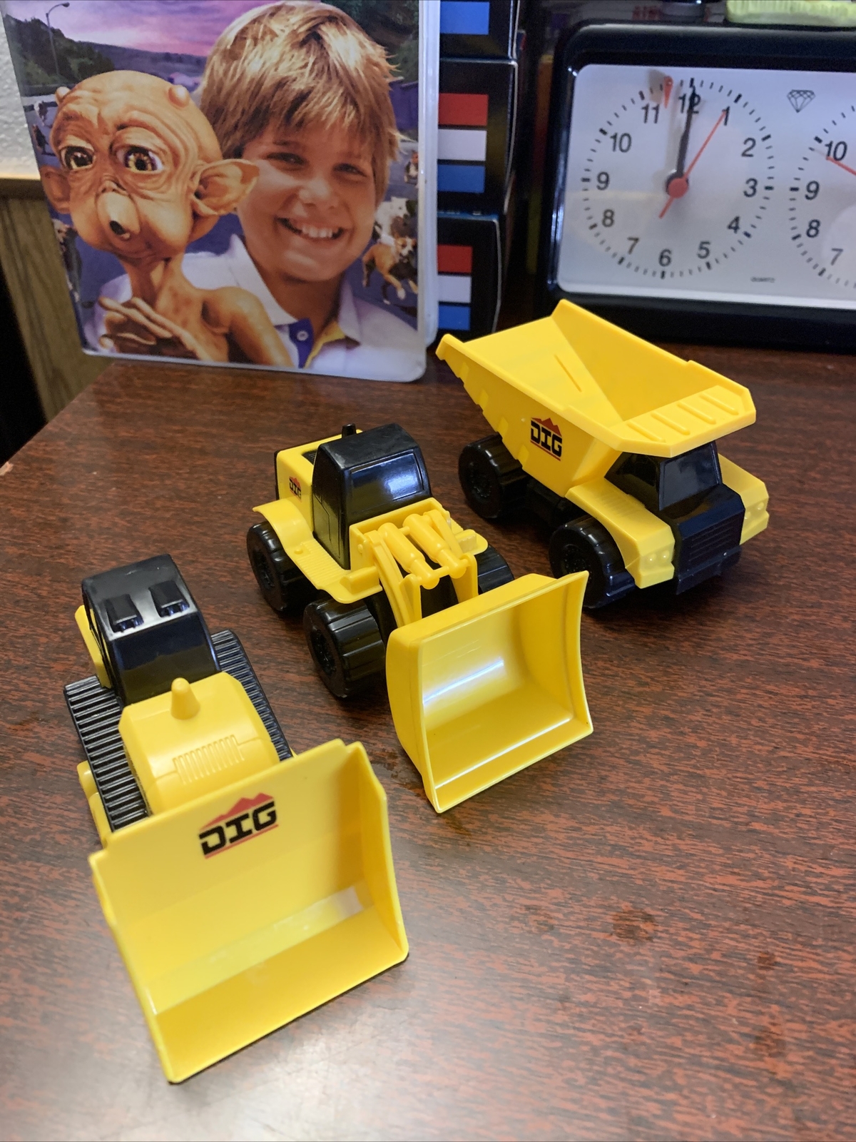Maxx Action Mini Construction Vehicles set of 3: dump truck, bulldozer, f-loader