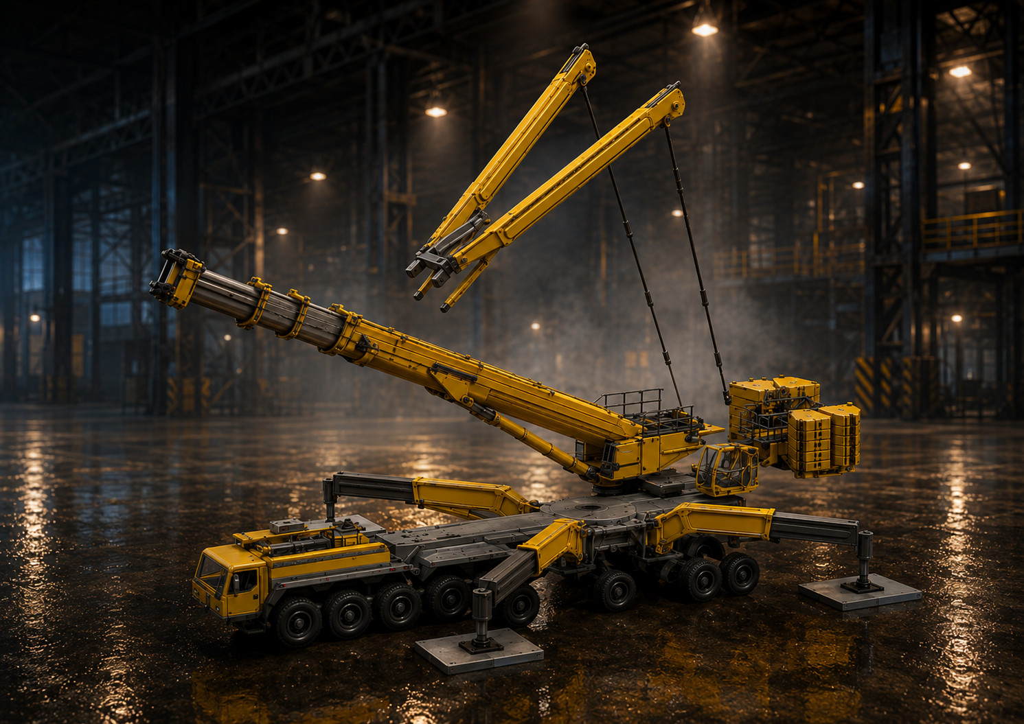 3d printed Liebherr LTM 1750 Crane 1:50 Scale Model Truck Mobile Crane