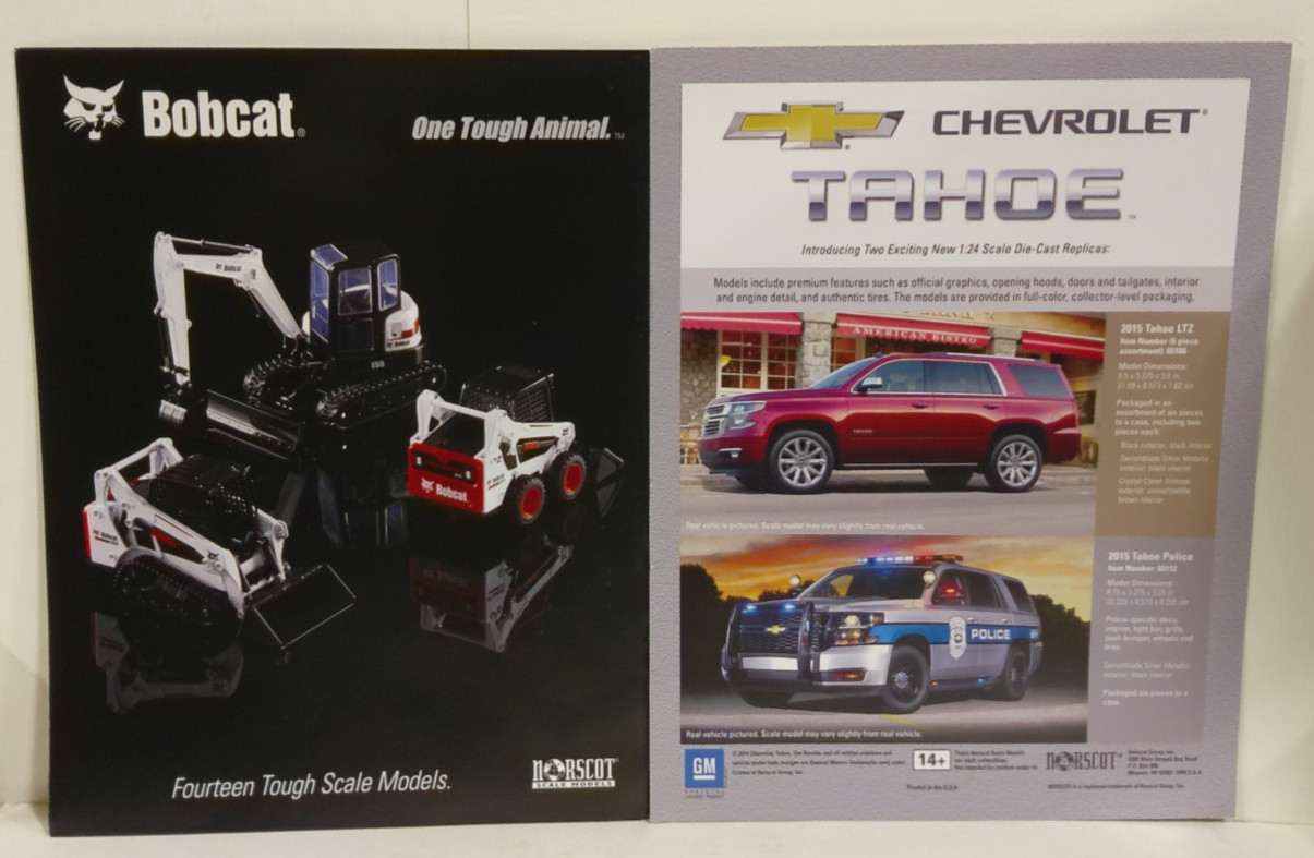 Norscot Scale Models 2014 Bobcat Catalog/Brochure & GM Chevrolet Flyer