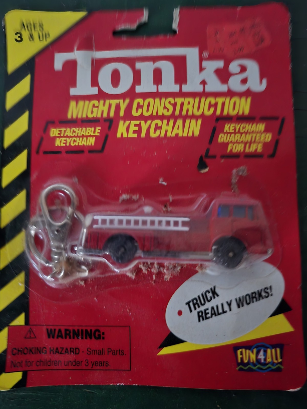 Tonka Fire Truck Mighty Construction Keychain | NOS | Toy Trucker & Contractor