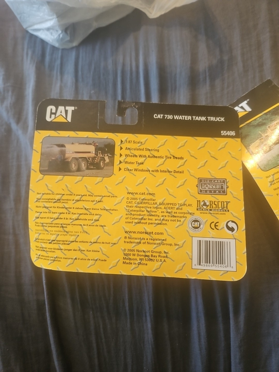2 Norscot Caterpillar 1:87 HO Scale Cat 163H Motor Grader 55403 Water tank 730