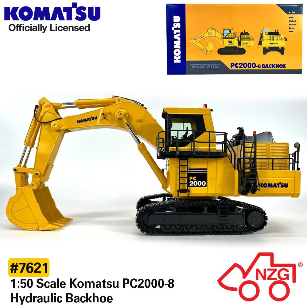 ⭐ 1:50 KOMATSU PC2000-8 MINING EXCAVATOR BACKHOE NZG DIECAST MODEL # 7621 ⭐