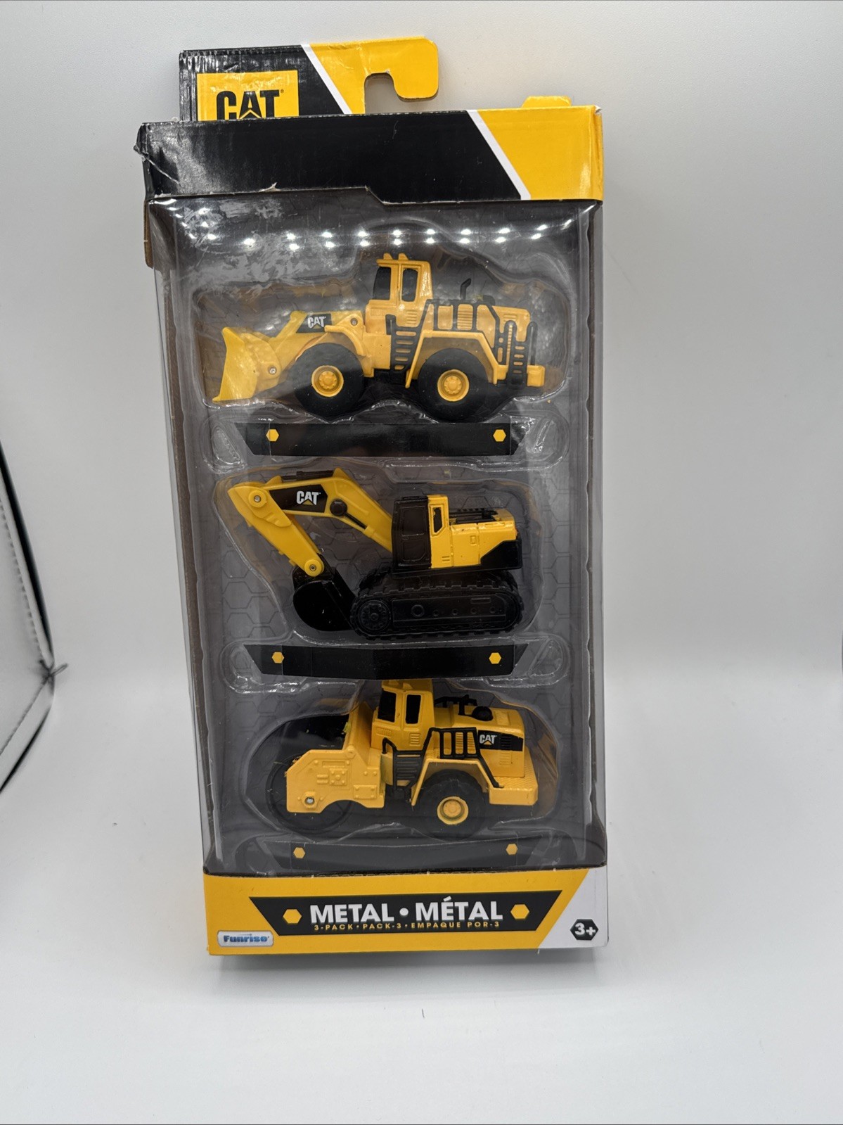 CAT Includes Wheel Loader Excavator and Steam Roller Construction Vehicle Toy 3+