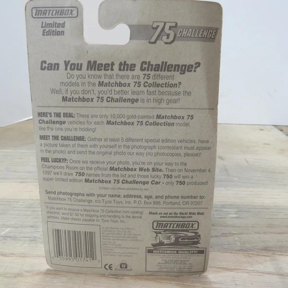 Matchbox #6 Excavator 75 Challenge Limited Edition 1/80 MB-1741-6-P