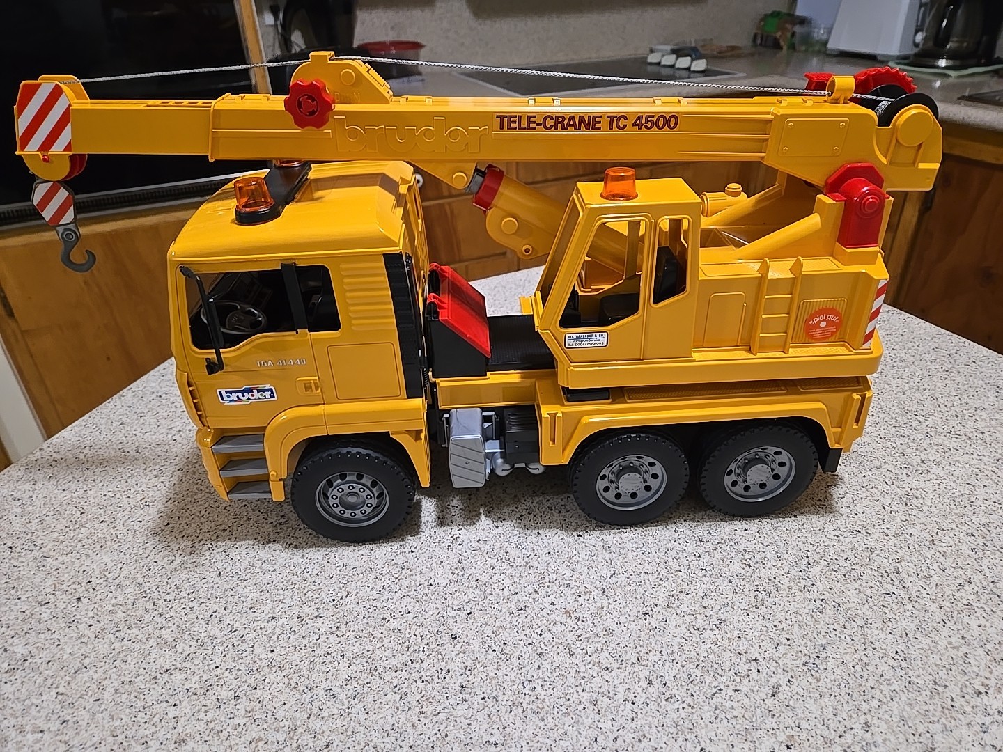 Bruder MAN Tele-Crane TC-4500 TGA 41.440 Construction Toy Truck Germany VGC 724