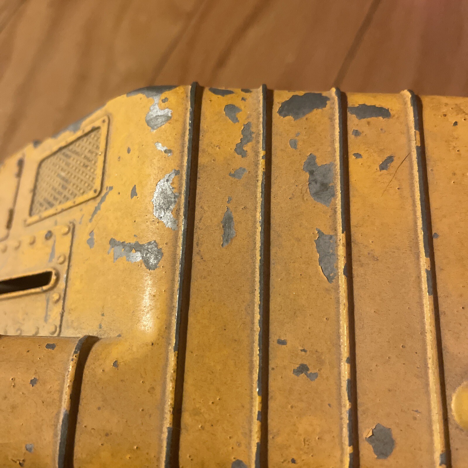 Antique Metal Hubley Toy Excavator Yellow & Red