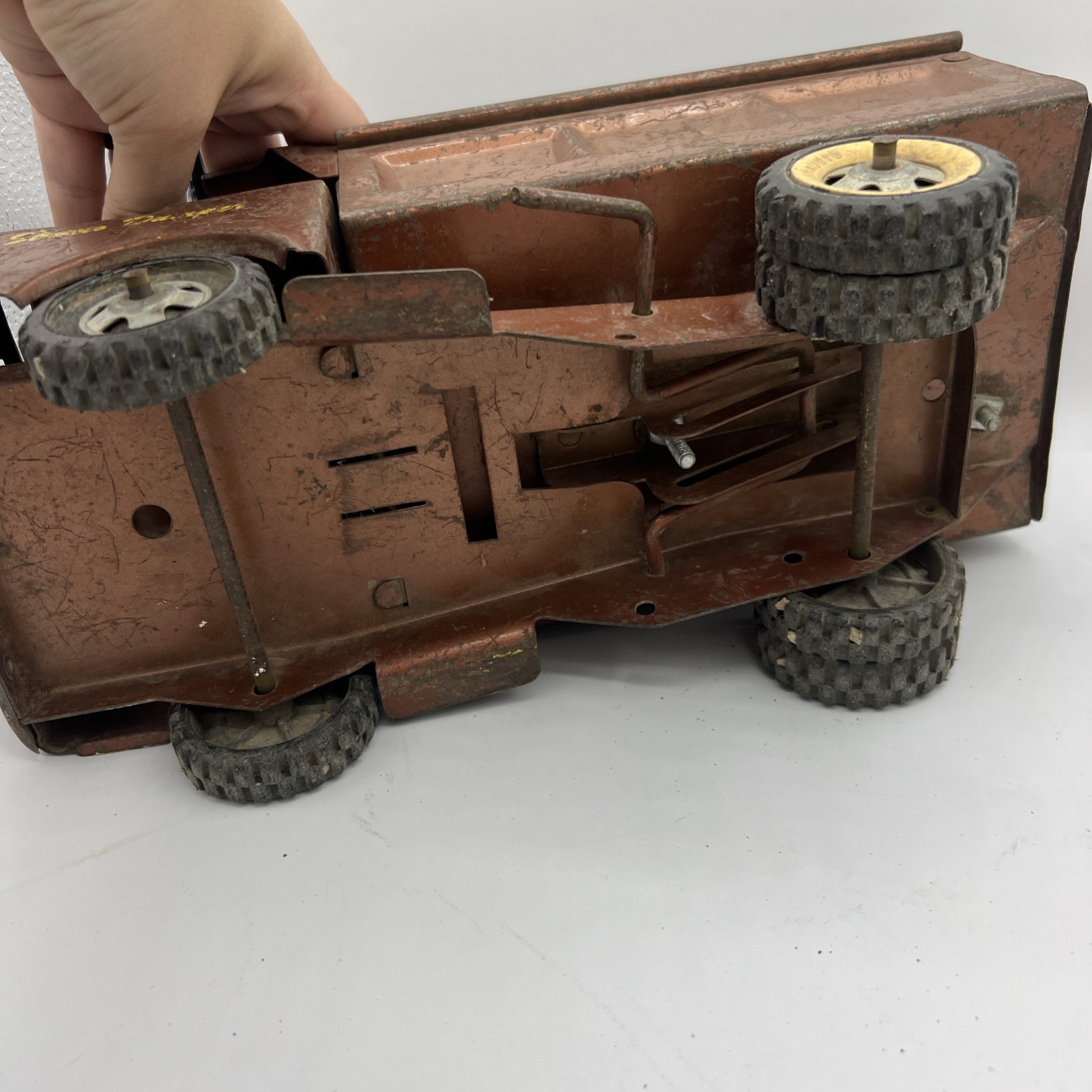 Vintage Structo USA Pressed Steel Dually Hydraulic Dumper Dump Truck