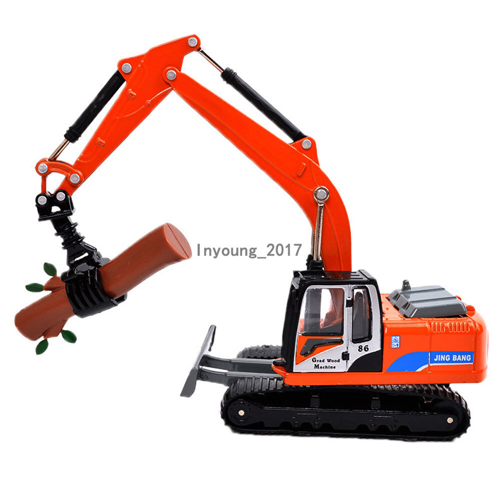 5.9″ Log Wood Grabber Machine Model Metal Diecast Construction Vehicle