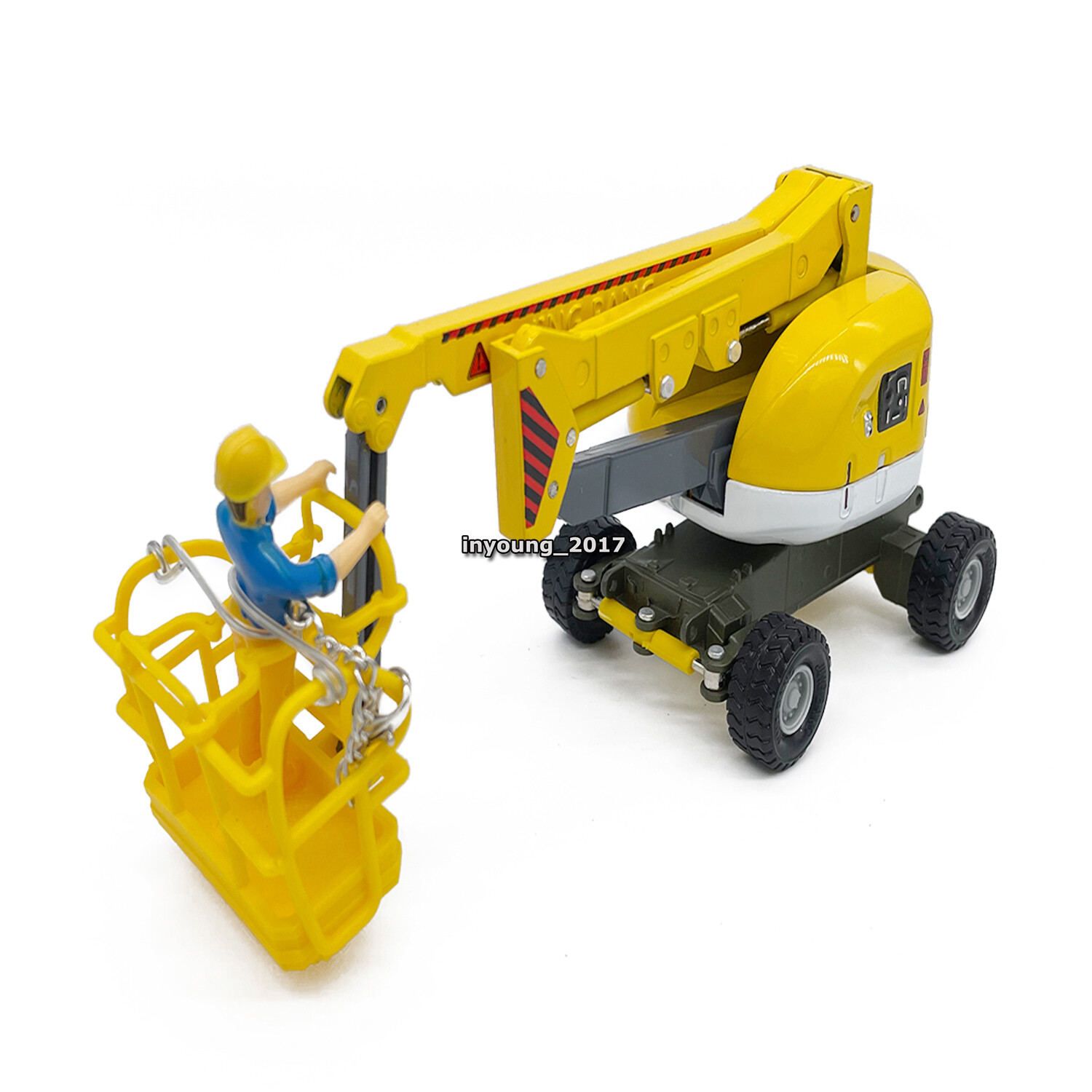 Aerial Work Platform Truck Toy Construction Vehicle Diecast Model Toys Yellow