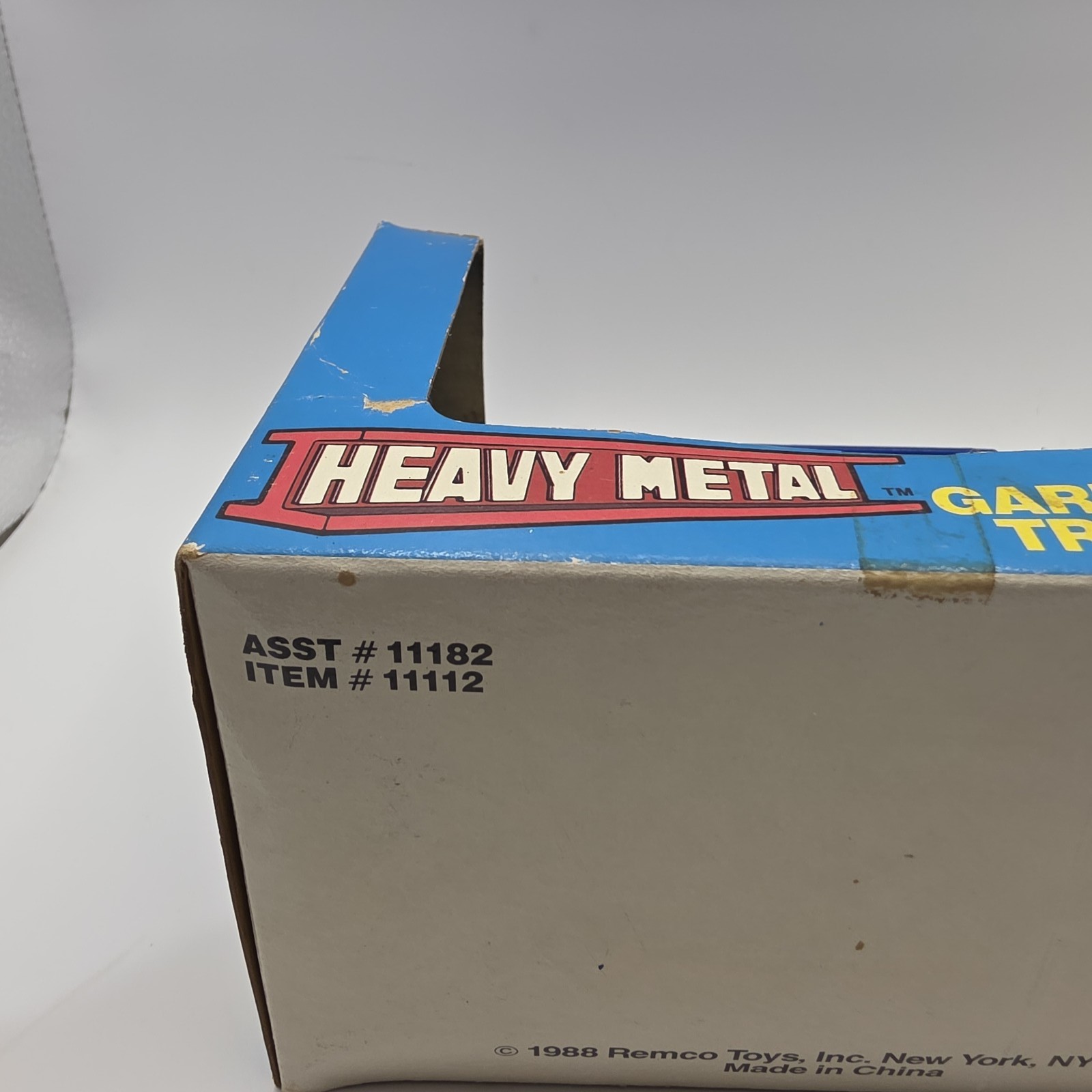 Vintage Remco Heavy Metal Garbage Truck Diecast Toy 1988 Real Steel In Box