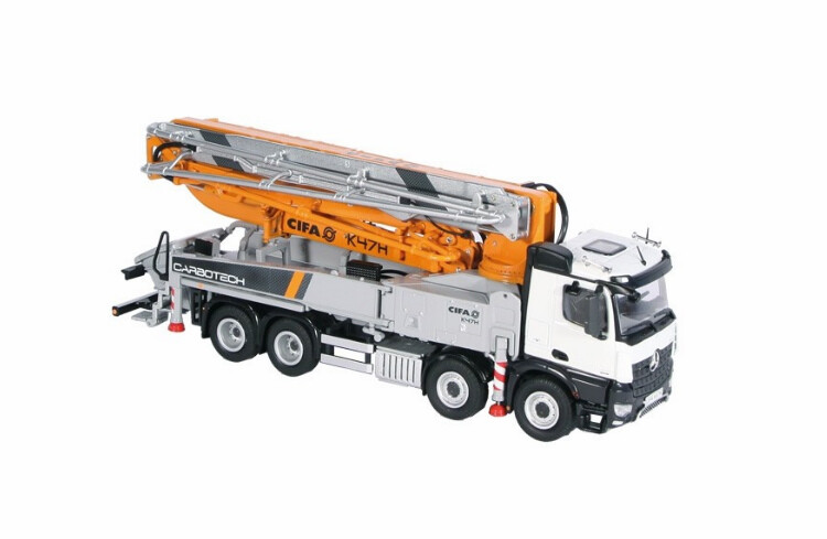 1:50 NZG MB Arocs 8×4#CIFA K47H Concrete Pump Truck Machine Diecast Model