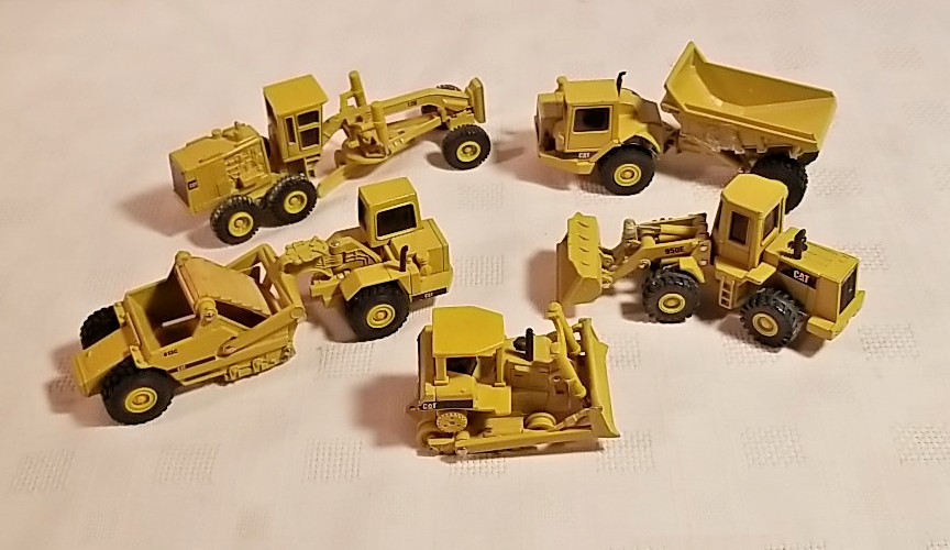 Lot of 5 – Tonka Caterpillar Construction Toy -Metal-Preowned-SEE Photos READ