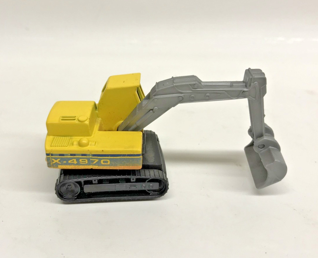 Vintage Toy 1980 Matchbox Excavator Backhoe X 4970 Construction Vehicle Yellow