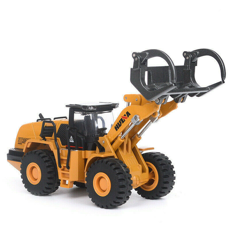 1/50 Diecast Wheel Timber Grab Loader Model Alloy Construction Vehicle Toys Gift
