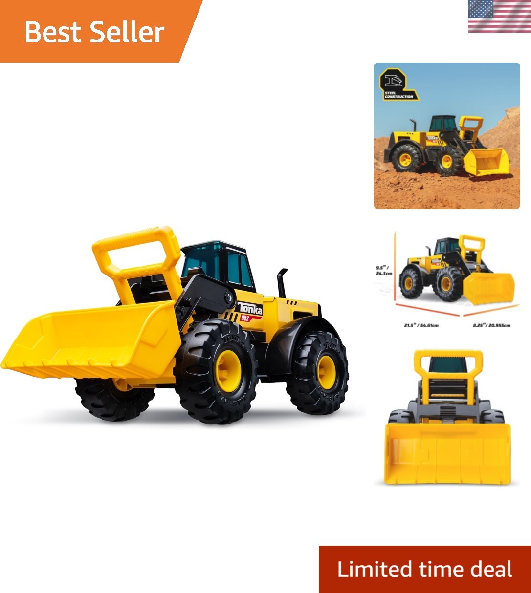 Durable Yellow Front Loader Toy – Encourages Imaginative Play for All Kids