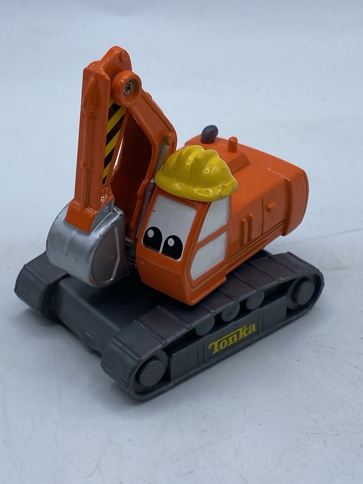 Maisto Tonka Hasbro Mighty Mini Metal 2002 Excavator Orange Digger & Yellow Hat