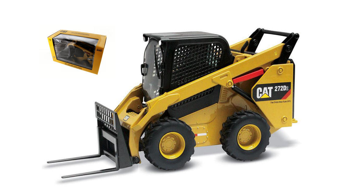 Diecast Model Forklift Master CAT 272D2 Skid Steer Loader 1:16 Diecast