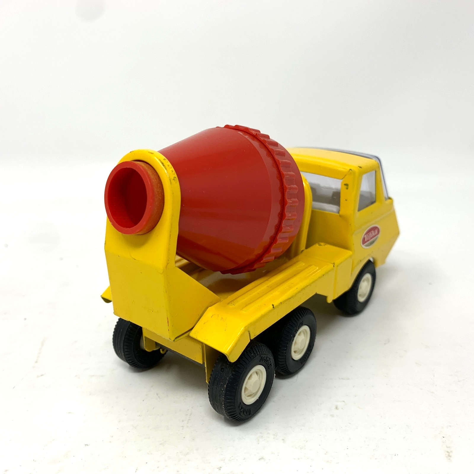 VTG 1970s 4.5″ Tonka Concrete Mixer Steel Metal Toy Red Plastic Drum