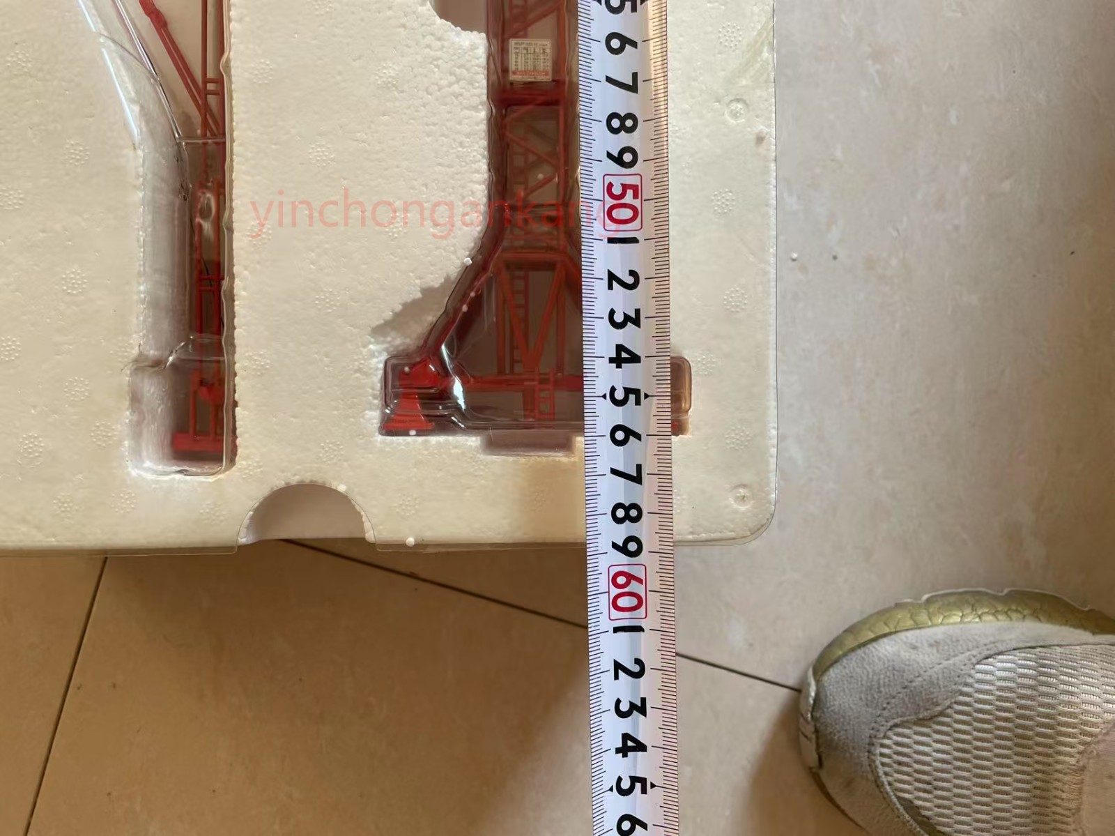 ROS 80106 Wolff 7532.12 CLEAR Tower Crane 1/87 HO Scale Die-cast Brand-new MIB