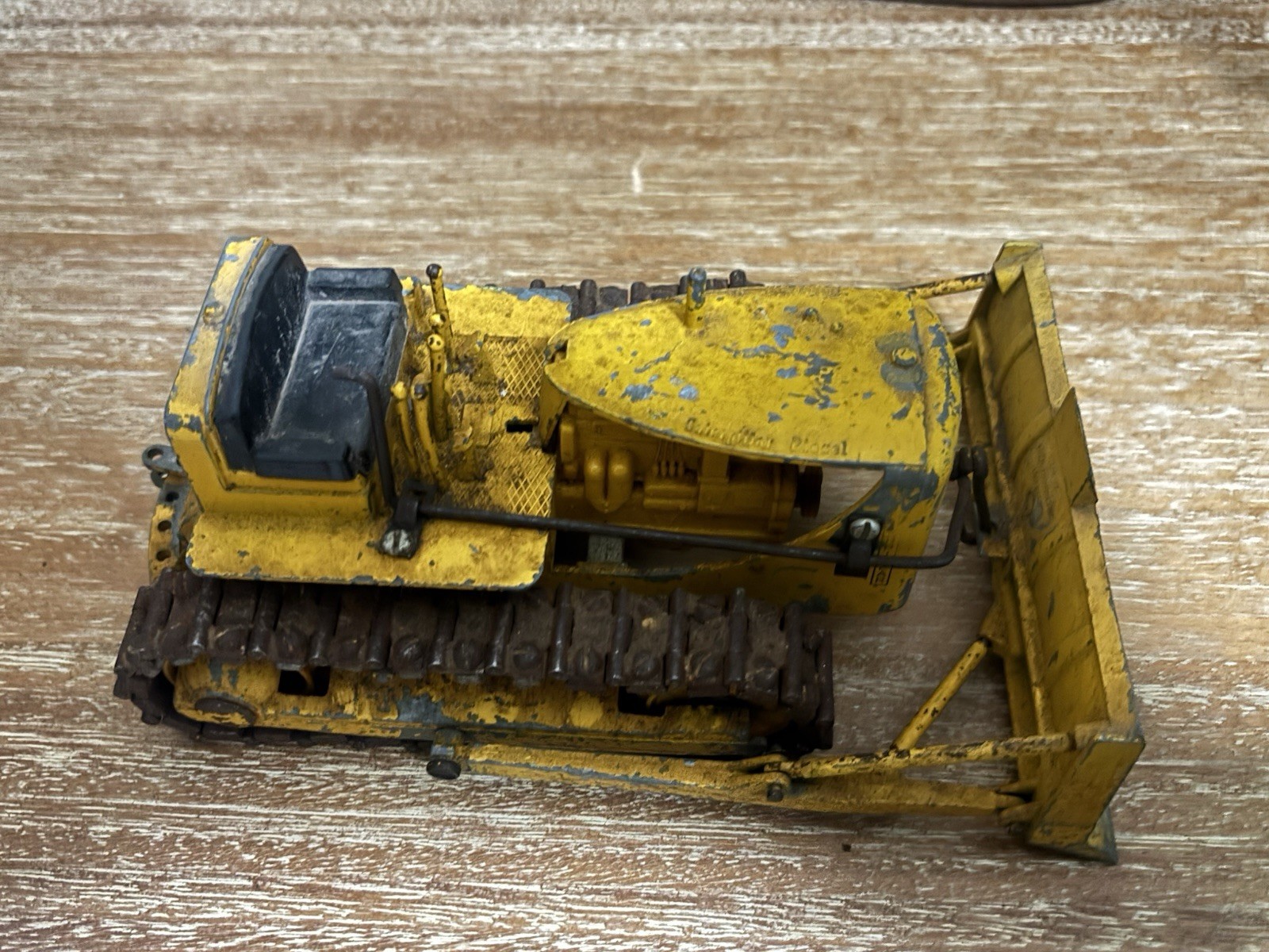 Vintage Reuhl Caterpillar D7 Bulldozer Die Cast Toy Working Blade Original USA