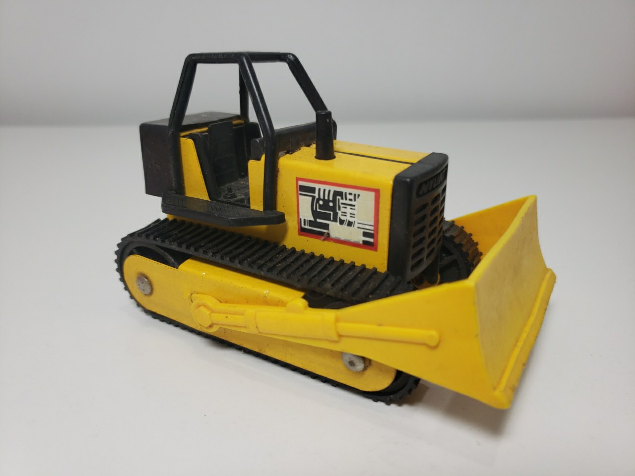 Nylint 4.5″ Yellow & Black Dozer Metal Plastic 70’s 80’s Vintage Toy