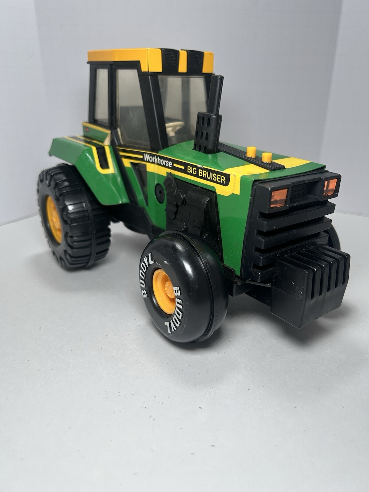 Buddy L Tractor Workhorse Big Bruiser Vintage early 1990’s Green/Yellow working.