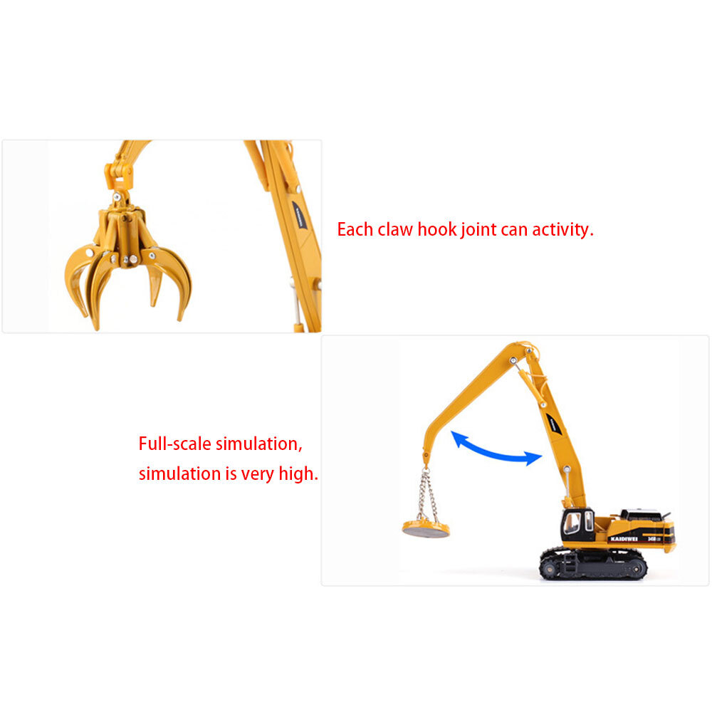 1:87 Material Handler Crane Toys for Boys Metal Diecast Construction Vehicle