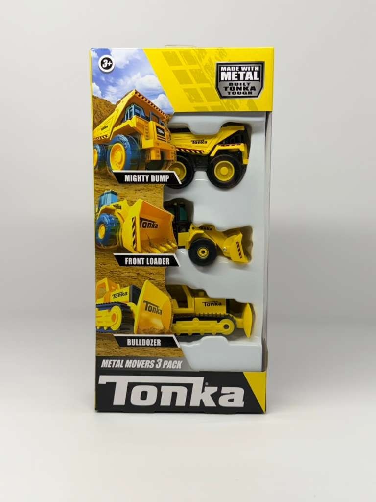 Tonka Metal Movers – 3 pack – Mighty Dump Truck, Front Loader & Bulldozer New