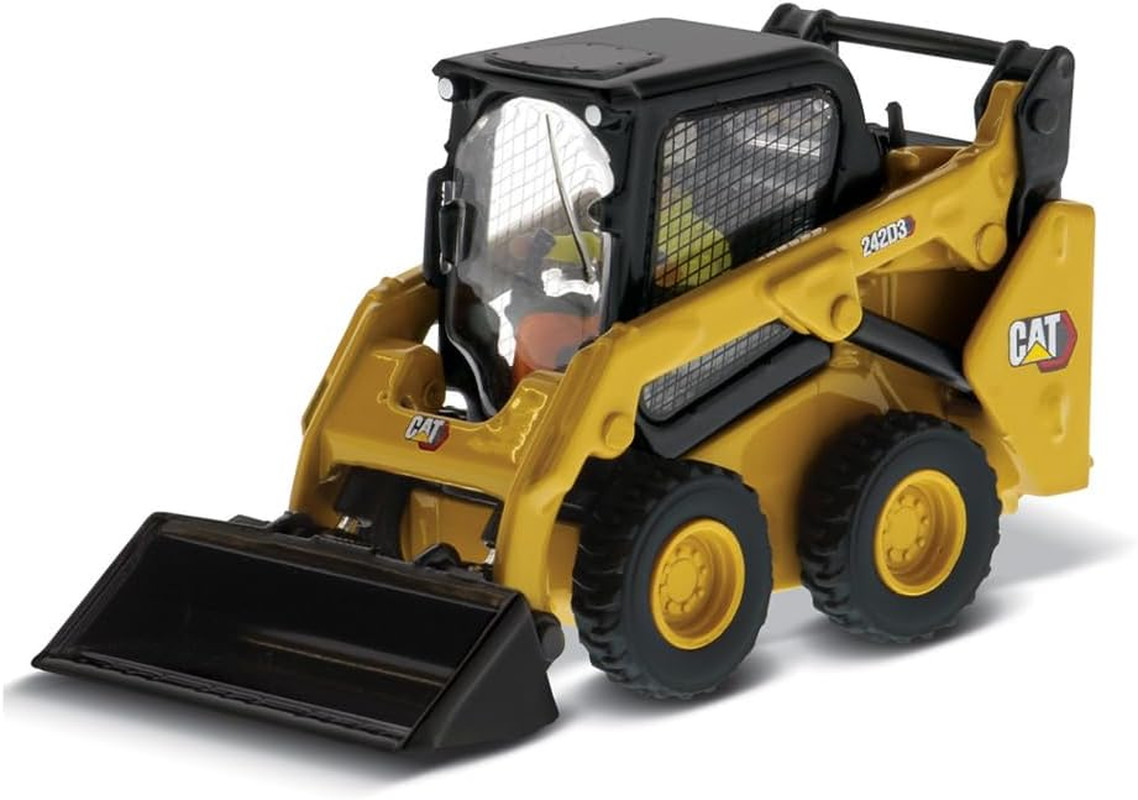 1:50 Caterpillar 242D3 Skid Steer Loader with Attachment Accessories | High Line