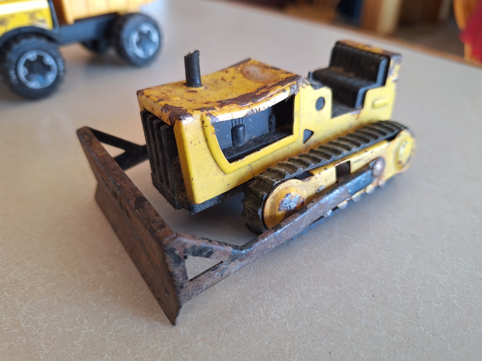 Lot of Three Vintage Tonka Construction Toys Loader Bulldozer and Truck