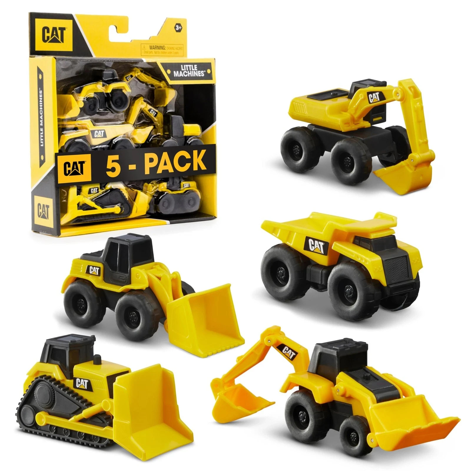Cat Construction Little Machines 5-Pack Cake Toppers Birthday Party Decorations