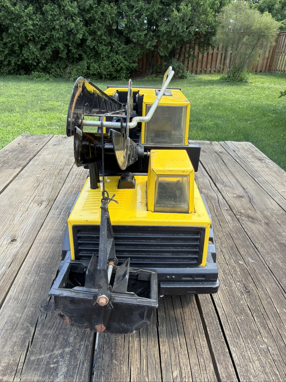 Vtg Tonka Mighty Turbo-Diesel Crane Truck 3925 XMB975 Pressed Steel SingleString