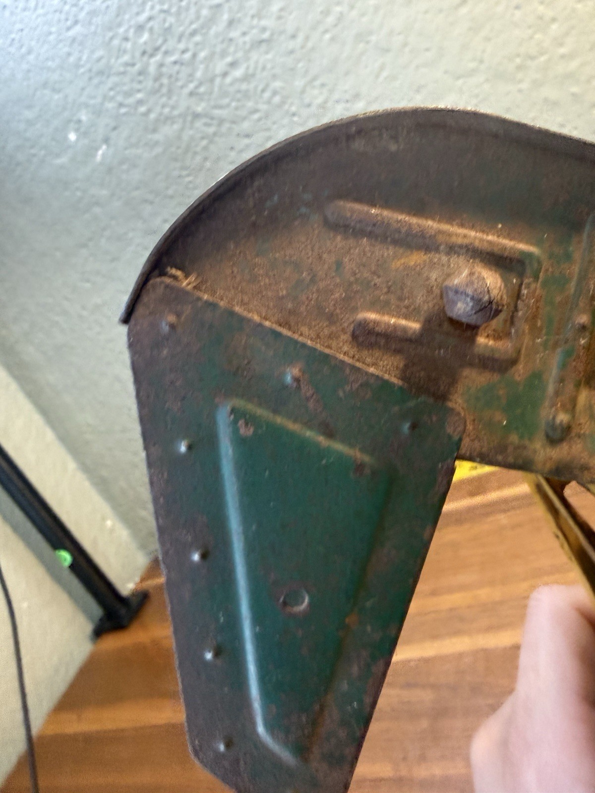 Vintage Marx Lumar Conveyor Loader Pressed Steel Toy Yellow Green #1214