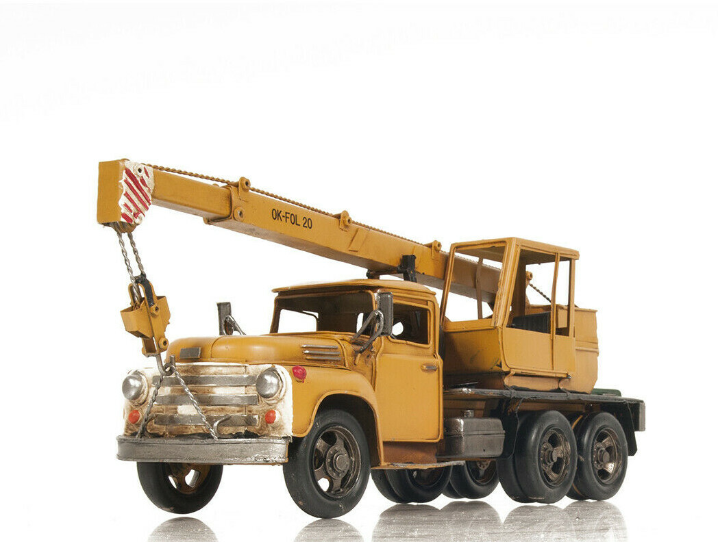 Mobile Crane Boom Truck Metal Model 18″ Collector Construction Equipment Vehicle