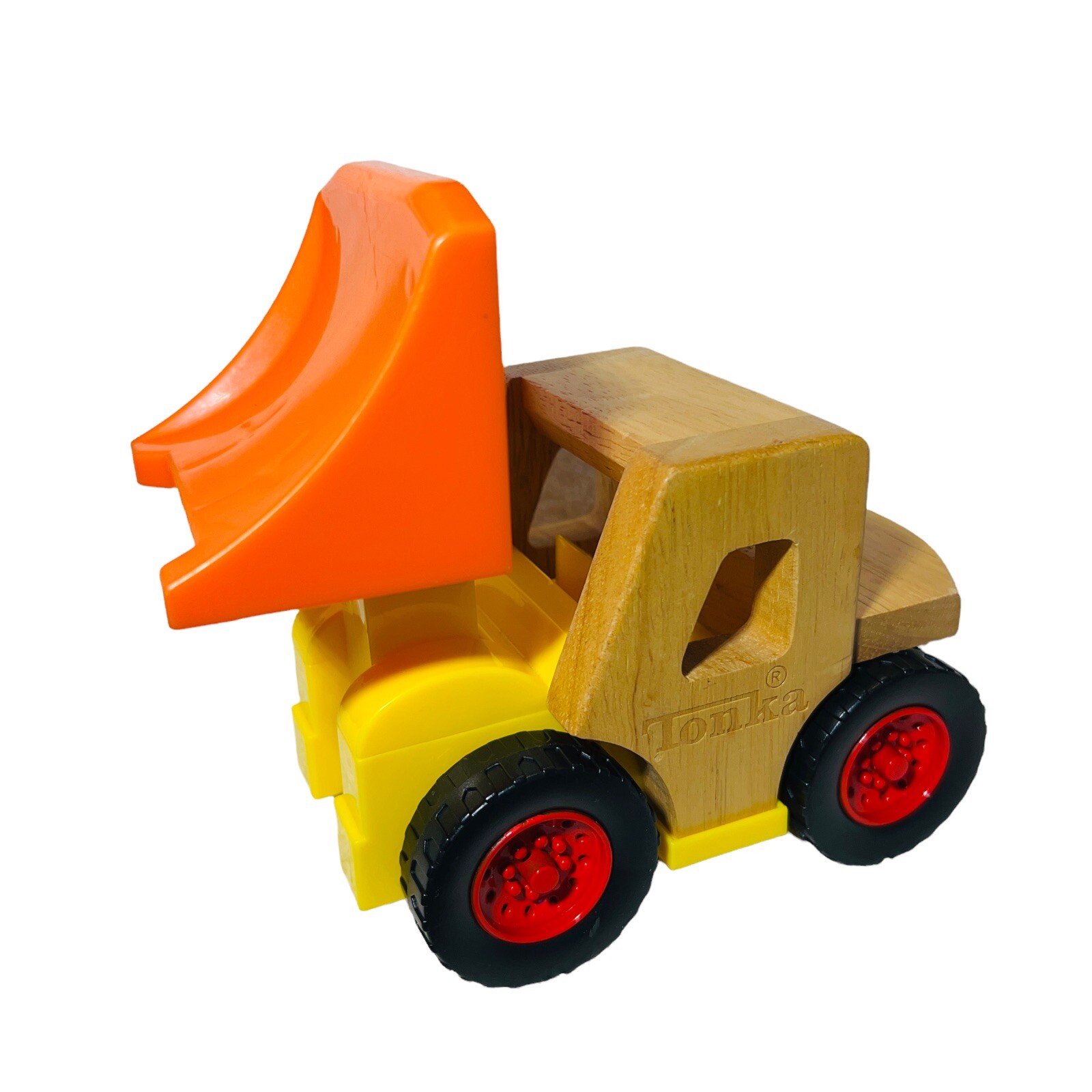 Tonka 2007 Hasbro 5” Wooden Plastic Bulldozer Construction Equipment Funrise Inc