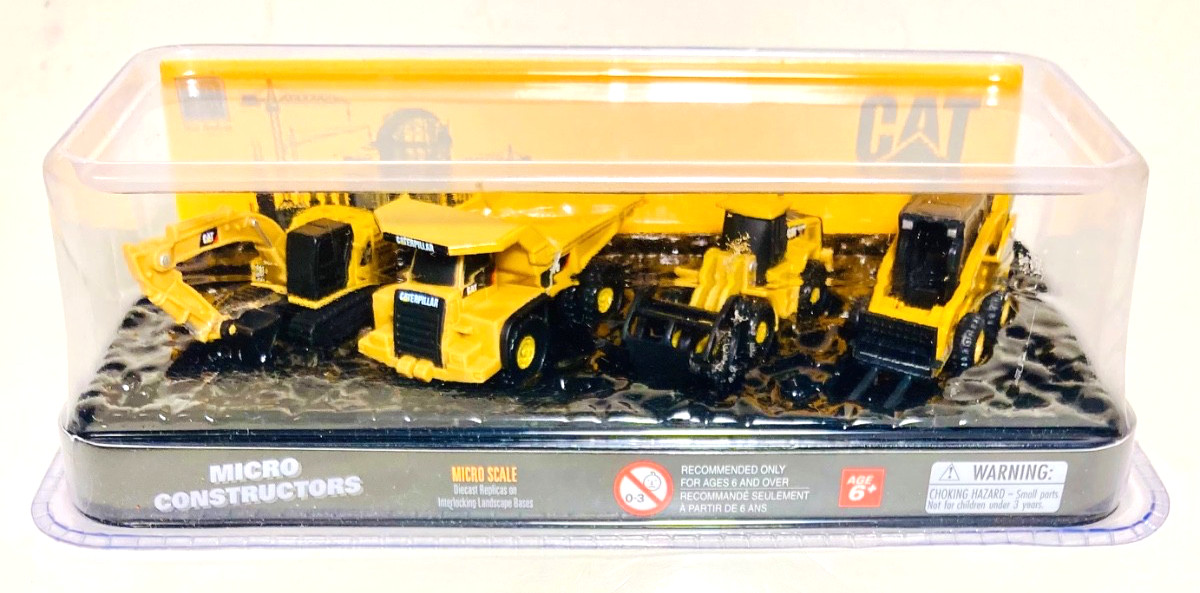 CAT Micro Constructors 4 Piece Die Cast Construction Vehicles Set