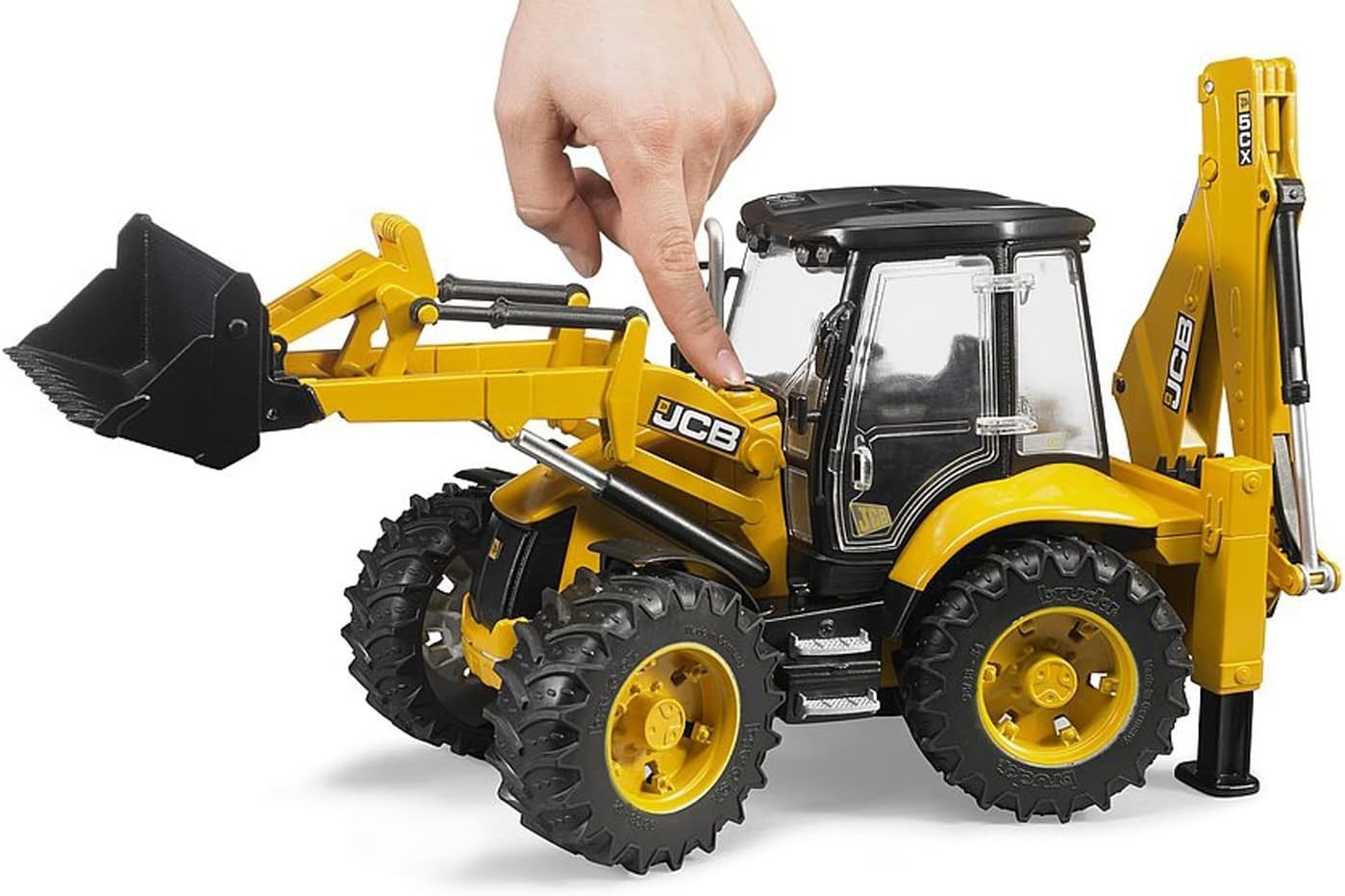CAT Backhoe Loader Toy, Realistic Digger, 1:16 Scale